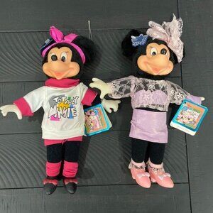 Vintage Disney Applause Totally Minnie Dolls 11” with Tags 1980’s